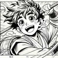 Vorschau - Mal- und Bastelvorlagen - Manga Ausmalbilder (50 Malvorlagen) inkl. Stundenentwurf (PDF) - Seite 3