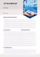 Vorschau - Arbeitsblätter - Steckbrief für Schüler:innen zum kennenlernen - Deckblatt