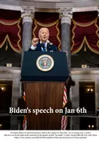 Vorschau - Klassenarbeiten - Klausur Reden-Analyse am Beispiel von Biden January 6 - Deckblatt