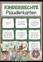 Vorschau - Aufgabenkarten - Kinderrechte - Plauderkärtchen - Deckblatt