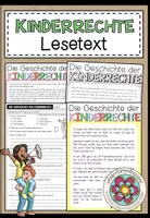 Vorschau - Arbeitsblätter - Kinderrechte - Lesetext + Arbeitsblatt (3-fach differenziert) - Deckblatt