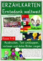 Vorschau - Fördermaterial/Inklusion - Erntedank weltweit Grundschule – Erzählkarten - Deckblatt