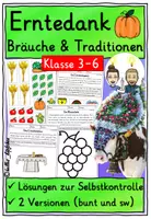 Vorschau - Arbeitsblätter - Erntedank Arbeitsblätter Bräuche & Traditionen Religion - Deckblatt