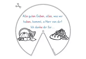 Vorschau - Arbeitsblätter - Religion Erntedank Klasse 1 und 2 – Drehscheibe basteln - Seite 2