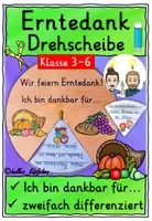 Vorschau - Arbeitsblätter - Religion Erntedank Klasse 3-6 – Drehscheibe basteln - Deckblatt