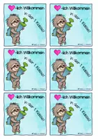 Vorschau - Anderer Materialtyp - Grußkärtchen - Herzlich Willkommen in der 1. Klasse - Fördi - Seite 1