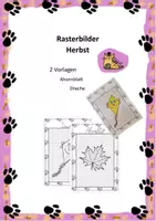Vorschau - Mal- und Bastelvorlagen - Rasterbilder Herbst - Deckblatt