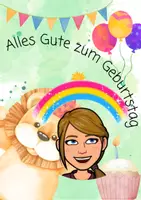 Vorschau - Bildkarten - Geburtstagsaufsteller Löwe (1.-4. Klasse) - Deckblatt