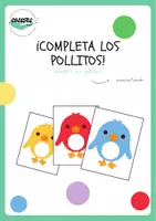 Vista previa - Refuerzo / NEE / Materiales de apoyo - ¡COMPLETA LOS POLLITOS! - Portada