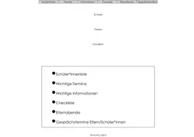 Vorschau - Anderer Materialtyp - Klassenleitung Organisationshilfe - Seite 1