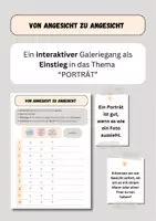 Vorschau - Arbeitsblätter - Interaktiver Galeriegang als Einstieg in das Thema Porträt - Deckblatt