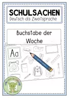 Vorschau - Fördermaterial/Inklusion - SCHULSACHEN Buchstabe der Woche - Deckblatt