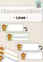 Vorschau - Anderer Materialtyp - Namensschilder - Löwe - Deckblatt