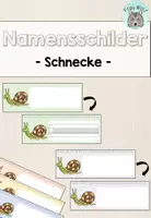 Vorschau - Anderer Materialtyp - Namensschilder - Schnecke - Deckblatt