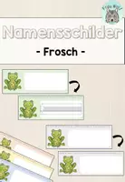 Vorschau - Anderer Materialtyp - Namensschilder - Frosch - Deckblatt