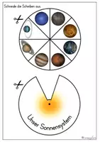 Vorschau - Mal- und Bastelvorlagen - Drehscheibe Sonnensystem (Planeten) - Seite 2