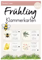 Vorschau - Spiele - Klammerkarten: Frühling (Sprach- & Leseförderung) - Deckblatt