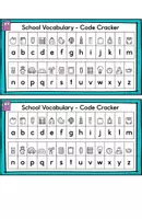Vorschau - Arbeitsblätter - School Vocabulary - Puzzle Task Cards - Seite 1