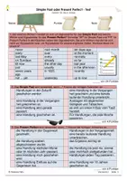 Vorschau - Test - Englischtest / Klassenarbeit zu Simple Past oder Present Perfect mit Lösungen für die 6. / 7. Klasse - Seite 1