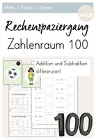 Vorschau - Arbeitsblätter - Fußball: Rechenspaziergang (ZR 100) - differenziert - Deckblatt