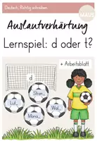 Vorschau - Spiele - Lernspiel d oder t? - Auslautverhärtung - Verlängern - Deckblatt