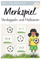 Vorschau - Stationenlernen - Mathe Merkspiel - Verdoppeln & Halbieren (ZR20) - Deckblatt