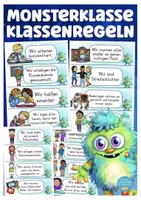 Vorschau - Poster - Klassenregeln Monsterklasse Klassentier Monster - Deckblatt