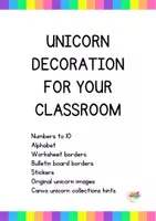 Aperçu - Feuilles d'exercices - Unicorn class decoration - Page de couverture