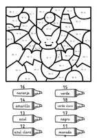 Vorschau - Mal- und Bastelvorlagen - Lámina para colorear de Halloween - 4 láminas para colorear (español) - Seite 3