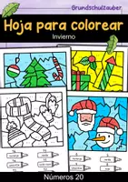 Vorschau - Arbeitsblätter - Lámina para colorear Invierno - 4 láminas para colorear (español) - Deckblatt