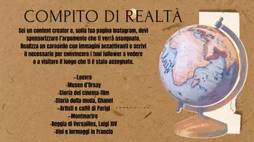anteprima - Altro tipo di materiale - Compito di realtà: geografia - la Francia e Parigi - Pagina di copertina