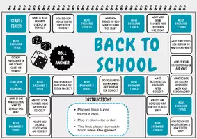 Vorschau - Spiele - Back to School Conversation Board Game Englisch Games Summer Break English - Seite 1