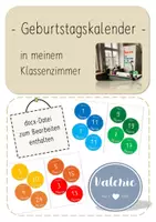Vorschau - Anderer Materialtyp - Geburtstagskalender für das Klassenzimmer - Deckblatt