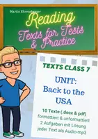 Vorschau - Arbeitsblätter - Reading 7 - "Back to the USA" - 10 Texte + Audio - Seite 1