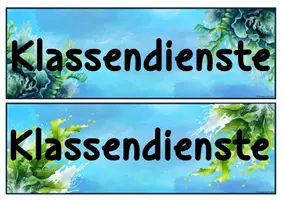 Vorschau - Bildkarten - KLASSENDIENSTE | 2 Versionen | Classroom Management - Seite 1