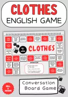 Vorschau - Arbeitsblätter - Clothes Conversation Board Game Englisch Games Klamotten English - Deckblatt