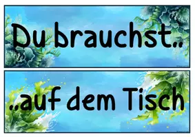 Vorschau - Bildkarten - MATERIALANZEIGE | Das brauchst du | Classroom Management - Seite 1