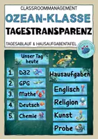 Vorschau - Bildkarten - TAGESTRANSPARENZ | HAUSAUFGABENTAFEL | Classroom Management - Deckblatt