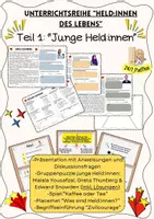Vorschau - Arbeitsblätter - Held:innen des Lebens: Teil 1- Junge Held:innen - Deckblatt