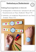 Vorschau - Mal- und Bastelvorlagen - Danke sagen / Dankbarkeit Grundschule Uhr basteln - Seite 1