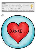 Vorschau - Arbeitsblätter - Danke / Dankbarkeit Grundschule Mobile basteln - Seite 2