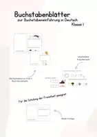 Vorschau - Arbeitsblätter - Buchstabenblatt zur Buchstabeneinführung Klasse 1 - Deckblatt
