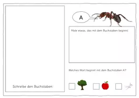 Vorschau - Arbeitsblätter - Buchstabenblatt zur Buchstabeneinführung Klasse 1 - Seite 1
