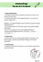 Vorschau - Arbeitsblätter - Meine Zukunftsvisionen- 10 Jahre später/ Growth Mindset - Seite 3