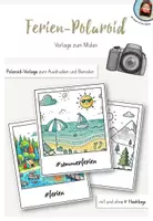 Vorschau - Mal- und Bastelvorlagen - Ferien Polaroid - Vorlage zum Malen - Deckblatt