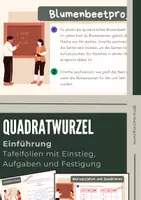 Vorschau - Stundenentwürfe - Einführung Quadratwurzel mit Einstieg, Aufgaben und Tafelbild - Deckblatt