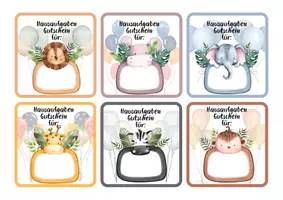 Vorschau - Anderer Materialtyp - Hausaufgaben Gutschein mit Tiermotiven - Seite 1