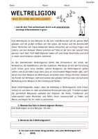 Vorschau - Arbeitsblätter - Einstieg Weltreligion AB + Suchsel - Deckblatt