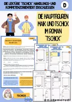 Vorschau - Unterrichtsreihen - Die Hauptfiguren im Roman "Tschick" - Deckblatt