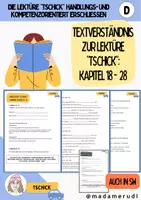 Vorschau - Unterrichtsreihen - Textverständnis zum Roman Tschick (Kapitel 18- 28) - Deckblatt